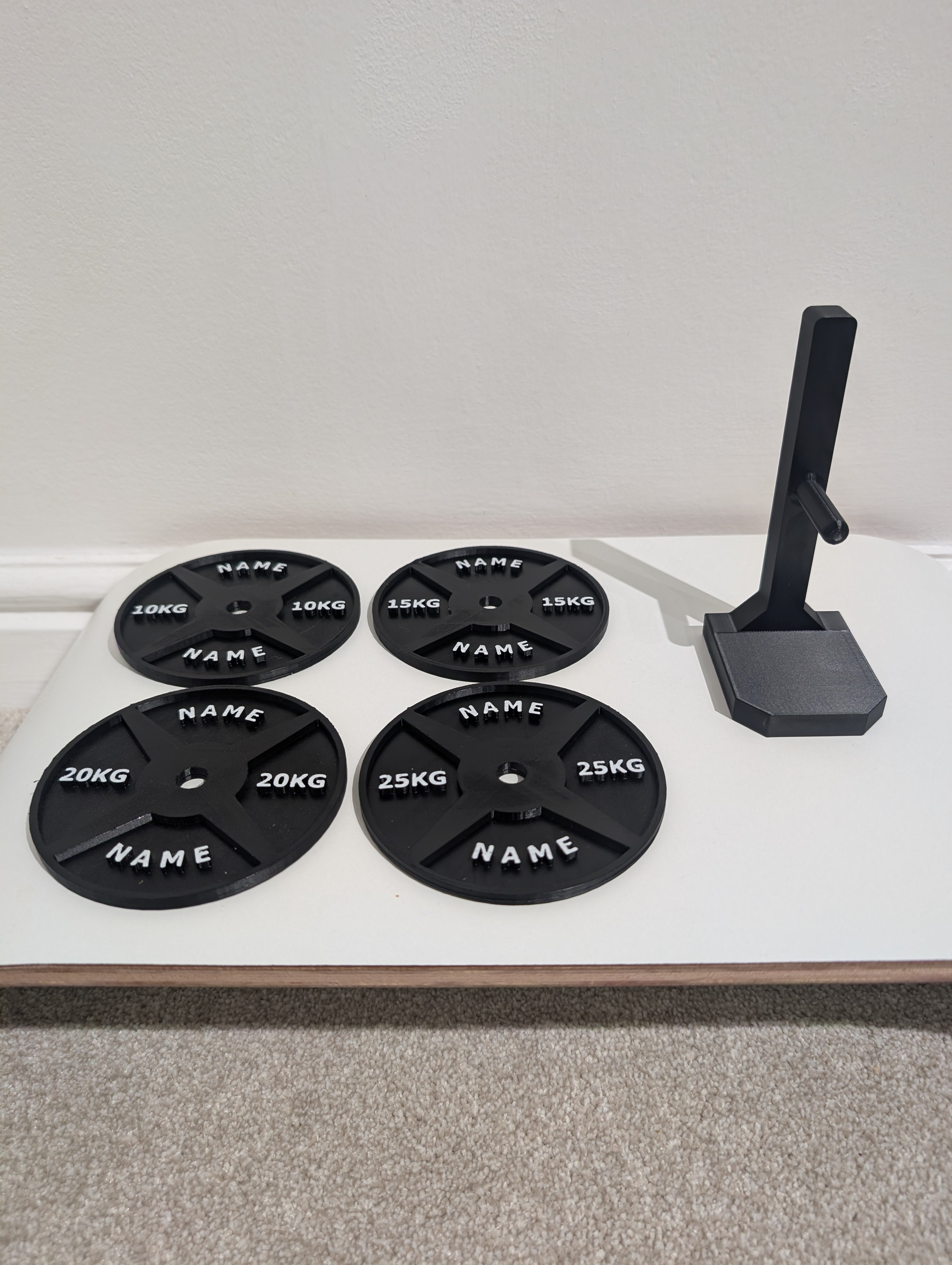 Personalised Barbell Weight Coasters